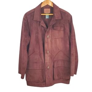 Lauren Vegan Suede Jacket. Brown. Women's XL